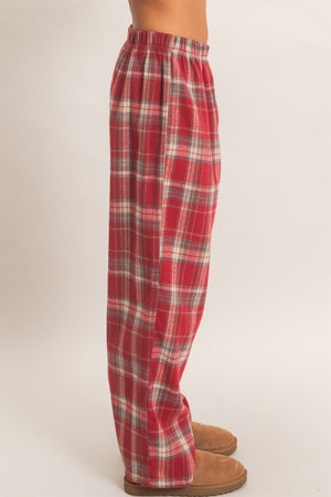 HYFVE INC. Women's Pants Plaid Wide-leg Pants