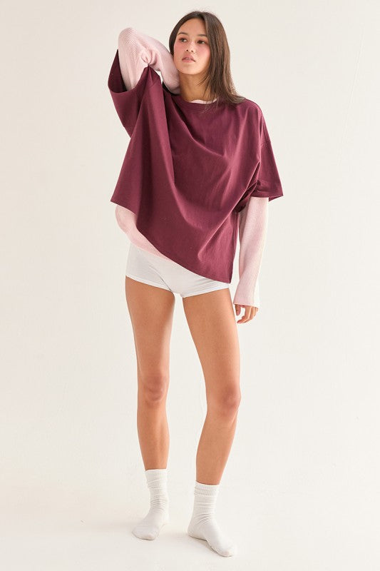 HYFVE INC. Women's Top Crew Neck Short Sleeve Oversized T-shirt