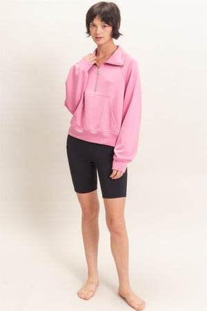 HYFVE INC. Women's Top Half-zip Collar Raglan Pullover