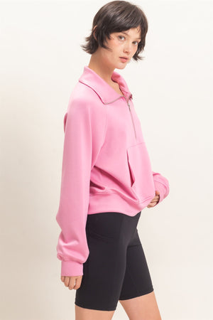 HYFVE INC. Women's Top Half-zip Collar Raglan Pullover