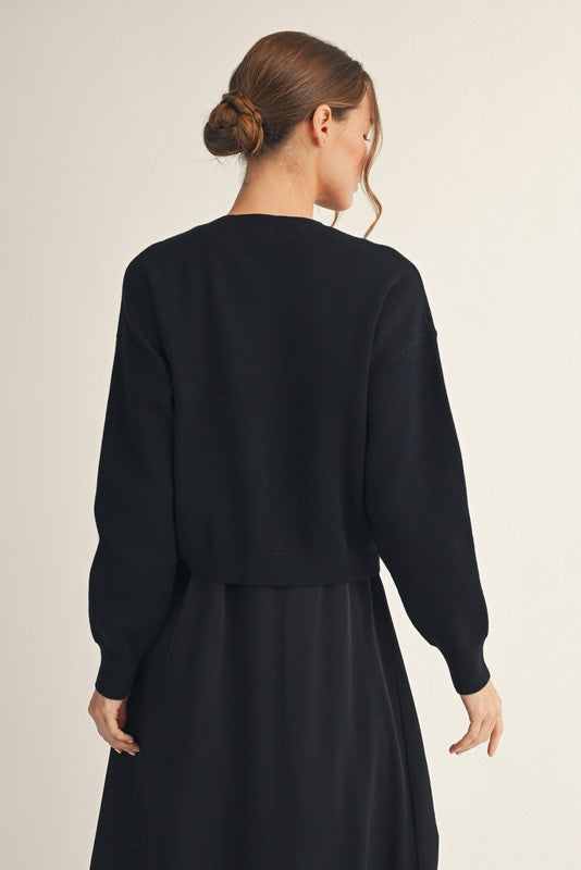 JODIFL Women's Sweaters Soft Textured Knotted Sweater Top