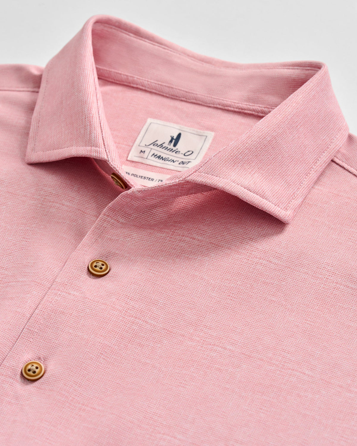 JOHNNIE O Men's Polo Johnnie-O Printed Mesh Short Sleeve Button Down Shirt - Breck Printed Solid Knit