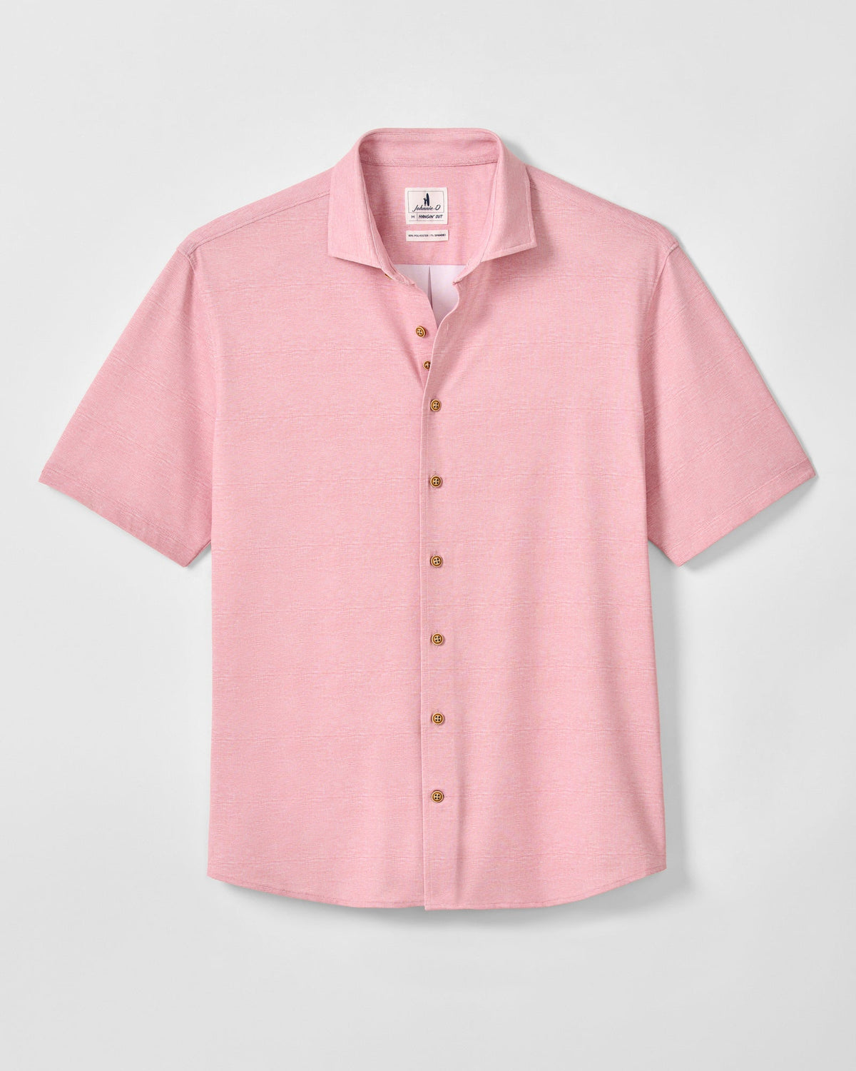 JOHNNIE O Men's Polo Johnnie-O Printed Mesh Short Sleeve Button Down Shirt - Breck Printed Solid Knit