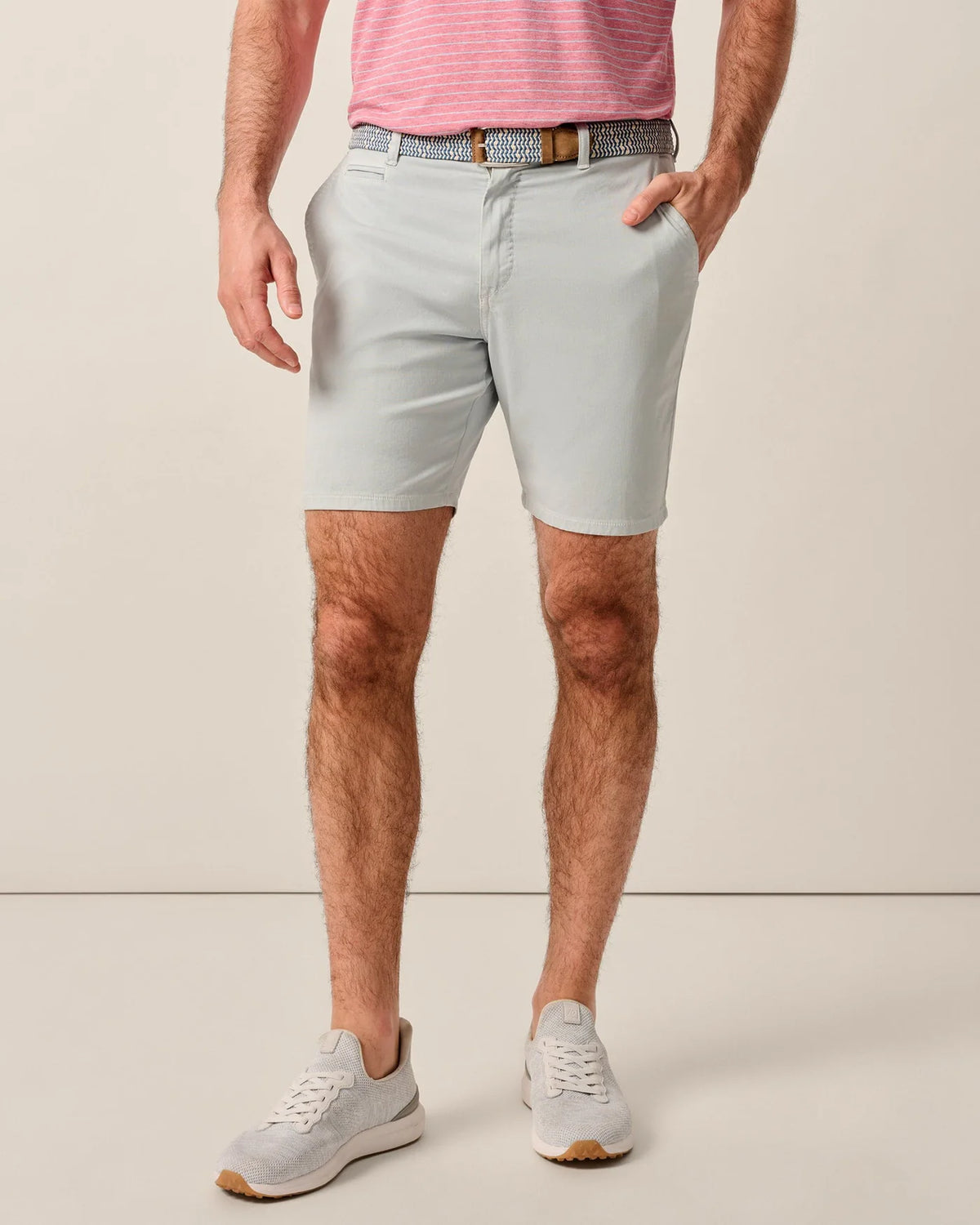 JOHNNIE O Mens Shorts CHROME / 30 Johnnie-O Nassau Cotton Blend Shorts JMSH2270CHRM