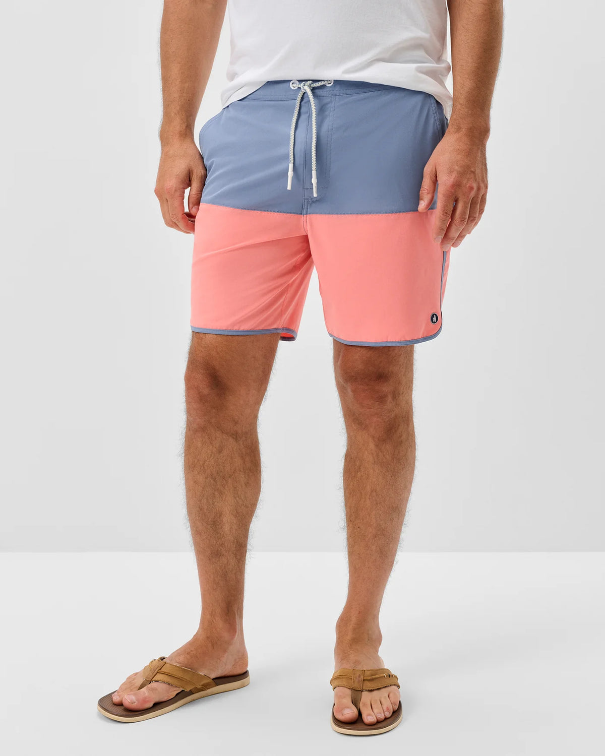 JOHNNIE O Mens Shorts Half Elastic 7" Swim Trunks - Tully