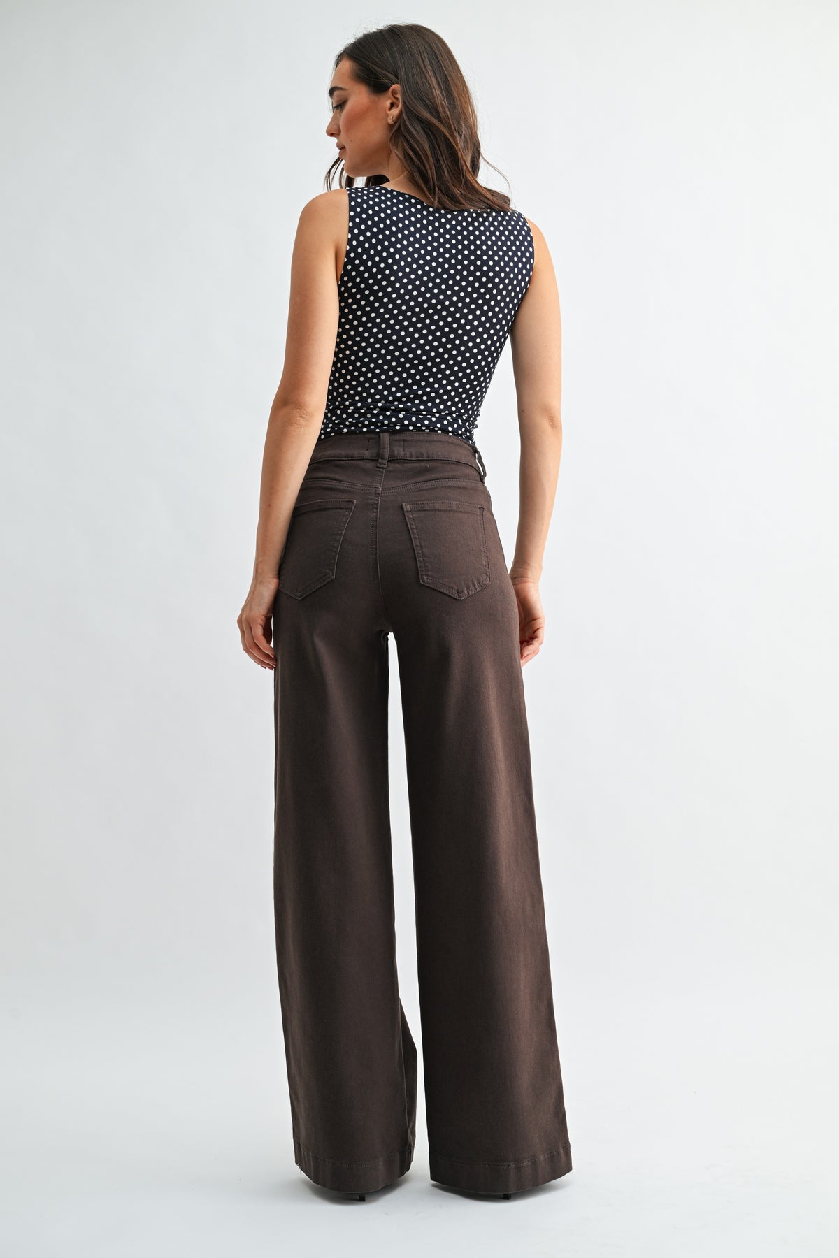 JUST BLACK DENIM Women's Jeans JBD High Rise Full Length Wide Leg