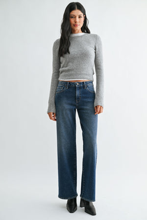 JUST BLACK DENIM Women's Jeans JBD Mid Rise Slim Wide Leg