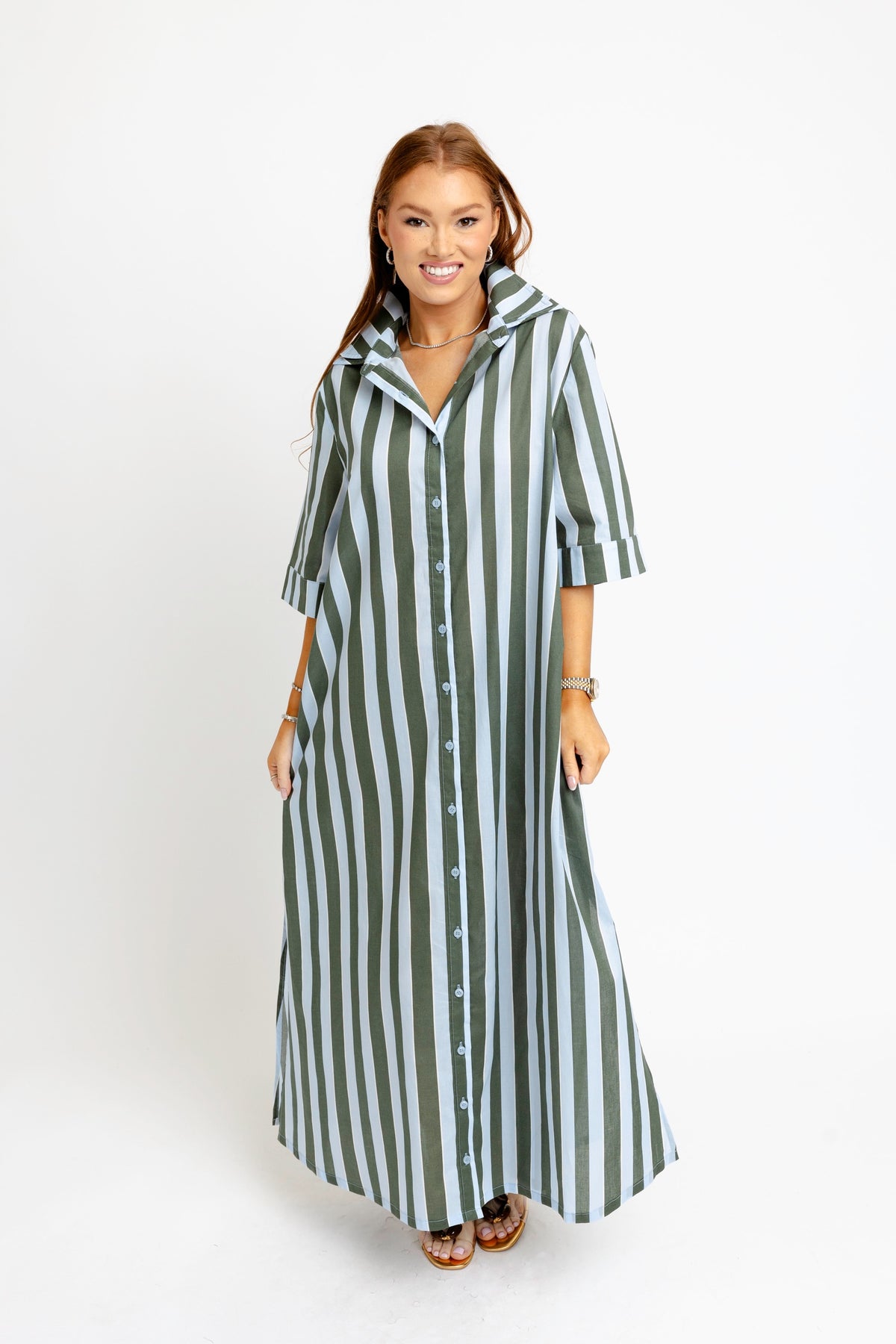KARLIE CLOTHES Women's Dresses Karlie Bold Stripe Maxi Dress
