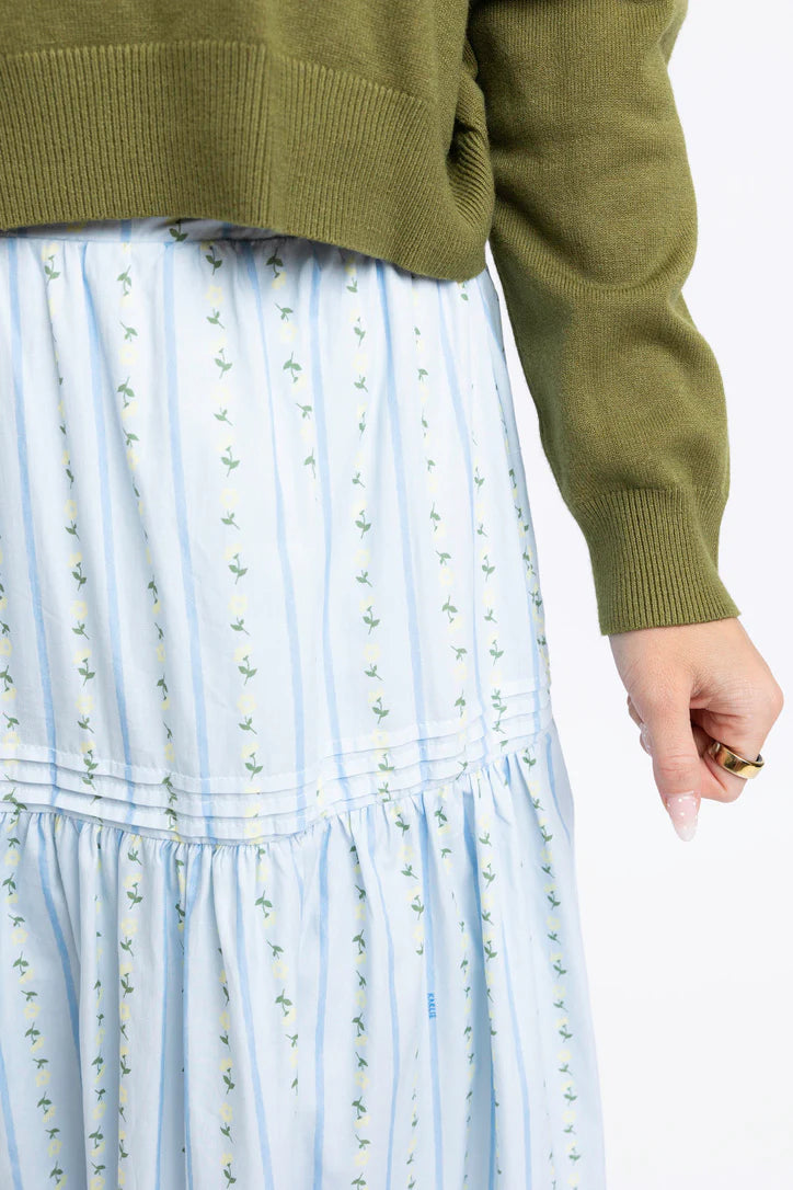 KARLIE CLOTHES Women's Skirts Karlie Floral Stripe Maxi Skirt