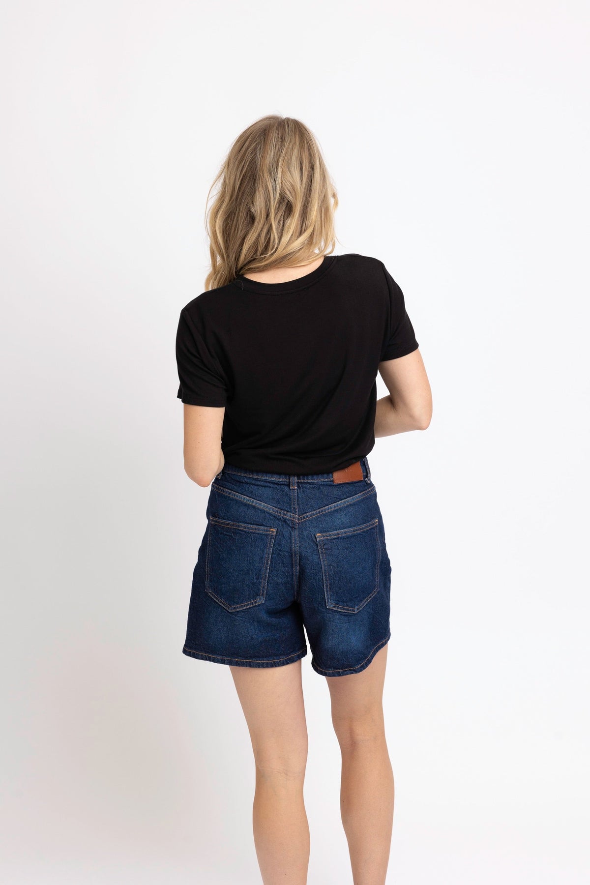 KARLIE CLOTHES Women's Top Karlie Solid Double Layer Crew Tee