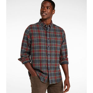 L.L.Bean Men's Sport Shirt L.L.Bean Men's Scotch Plaid Flannel Shirt, Traditional Fit