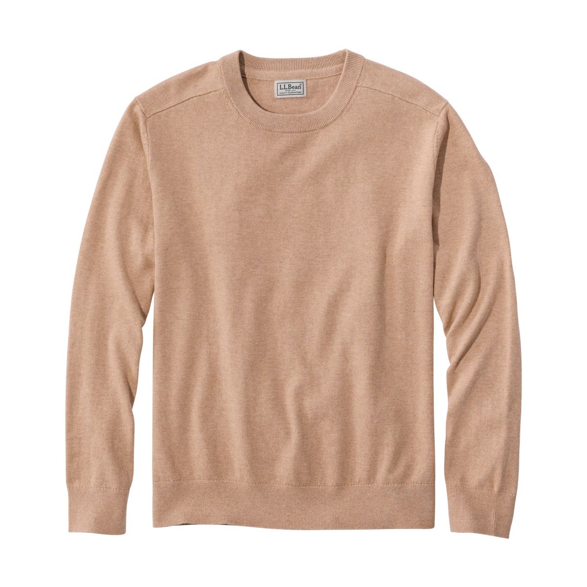 L.L.Bean Men's Sweaters KHAKI HEATHER / S L.L.Bean Men's All Seasons Cotton Blend Sweater, Crewneck 5272864932
