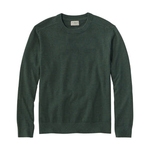 L.L.Bean Men's Sweaters SHADOW GREEN HEATHER / S L.L.Bean Men's All Seasons Cotton Blend Sweater, Crewneck 52728630070