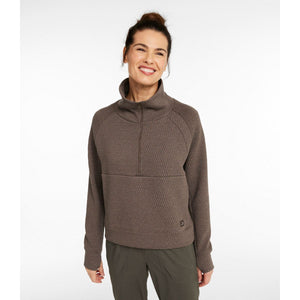 L.L.Bean Women's Sweaters L.L.Bean Women's Ridgeknit Half-Zip Pullover, Oversized