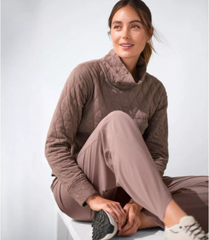 L.L.Bean Women's Sweatshirts L.L.Bean Women's VentureSoft Quilted Funnelneck Pullover