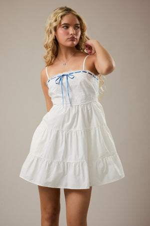 LELIS COLLECTION Women's Dresses Scalloped Square Neckline Mini Dress