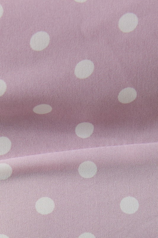 LELIS COLLECTION Women's Top Attached Scarf Neck Polka Dot Tube Top