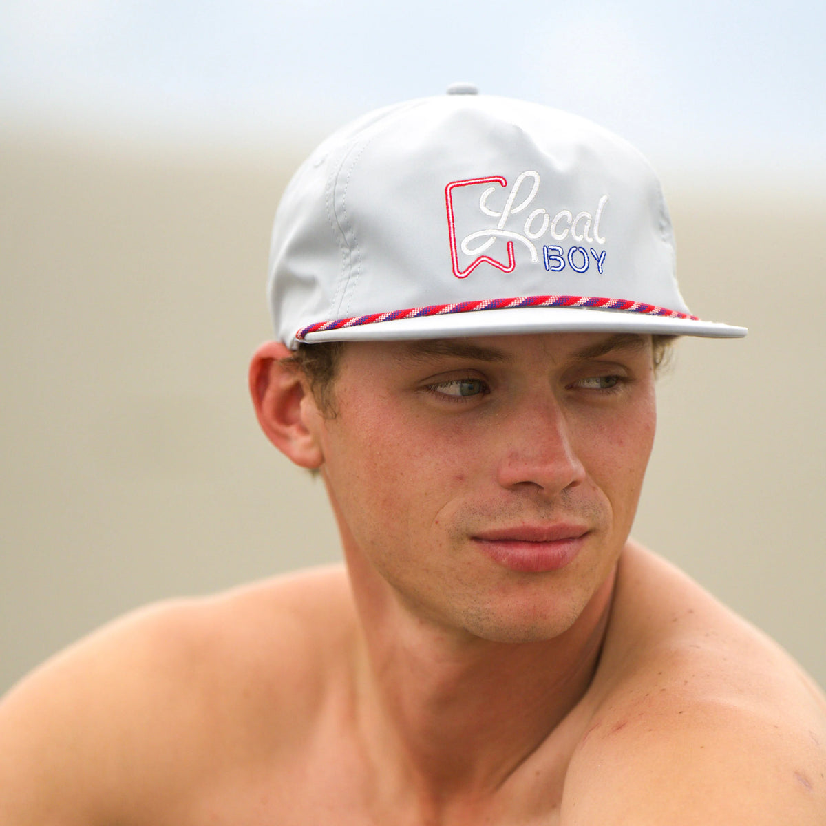 LOCAL BOY OUTFITTERS Men's Hats FOG Local Boy Neon Ultra Low Profile Rope Hat L3000391FOG