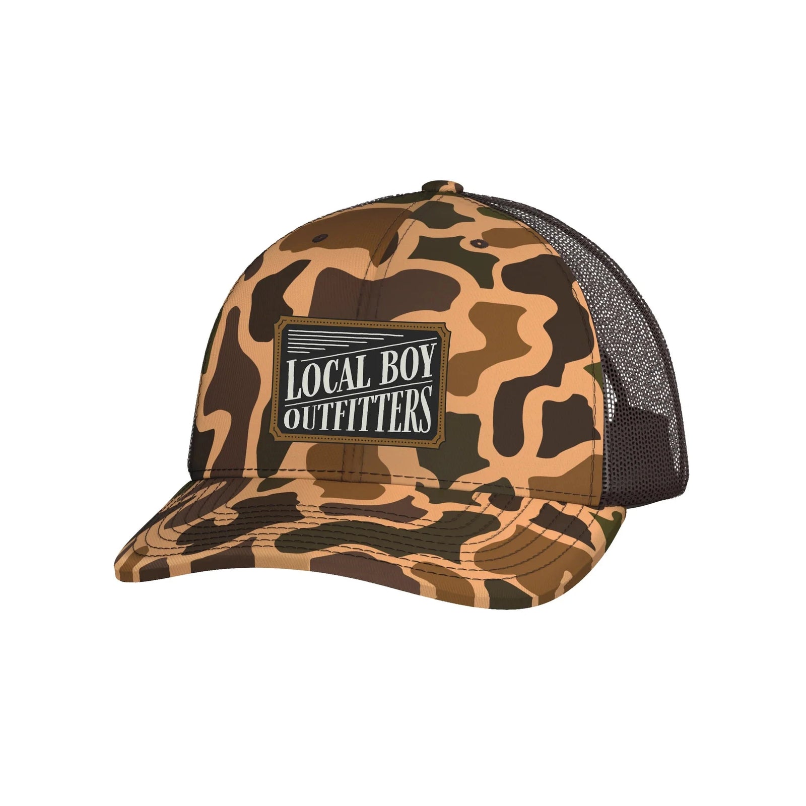 LOCAL BOY OUTFITTERS Men's Hats OLD SCHOOL CAMO / OS Local Boy Men's Outlaw Trucker Hat || David's Clothing L3000375OSC