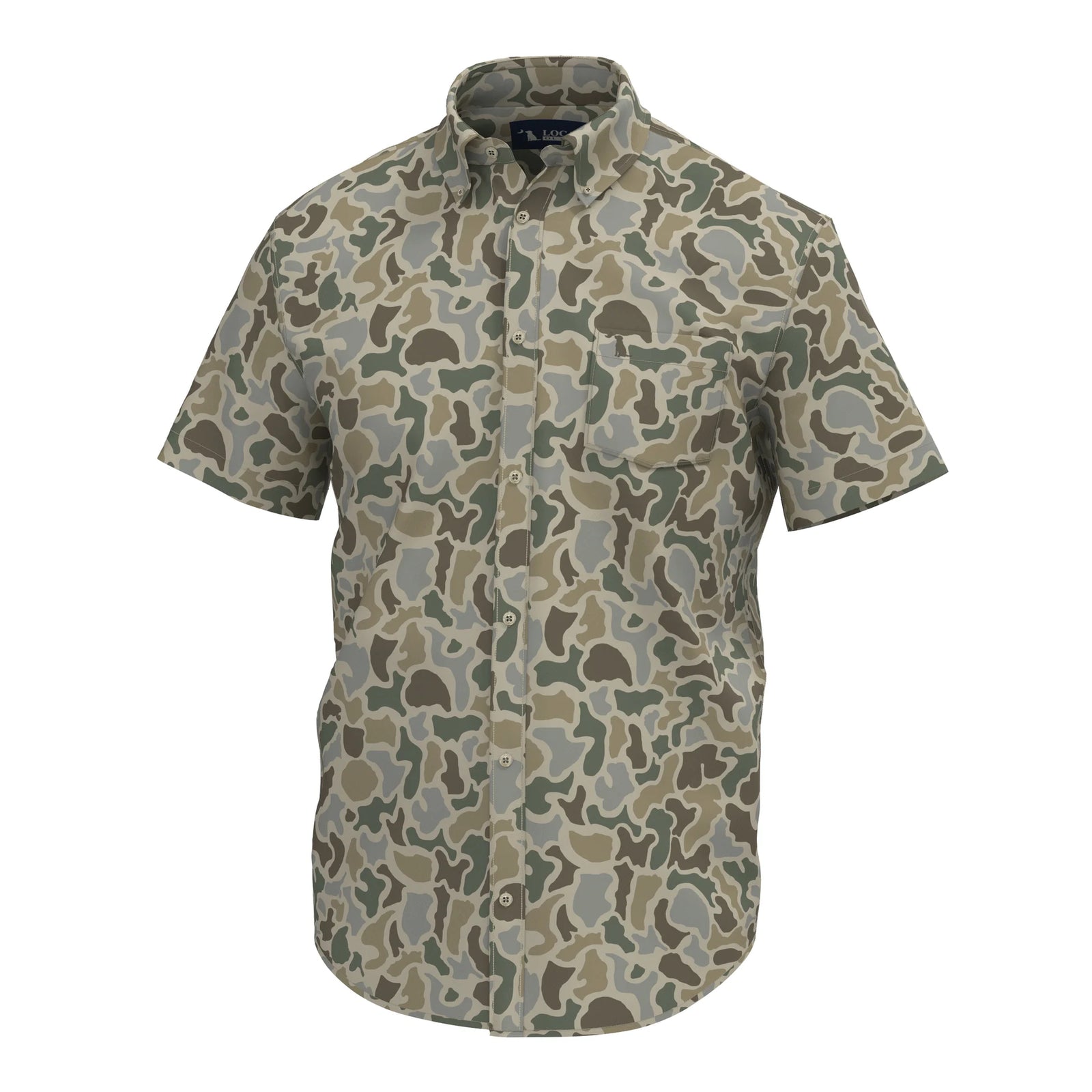 LOCAL BOY OUTFITTERS Men's Sport Shirt LOCALFLAGE SAND / S Local Boy Men's Lowcountry Button Down L1500050LFS