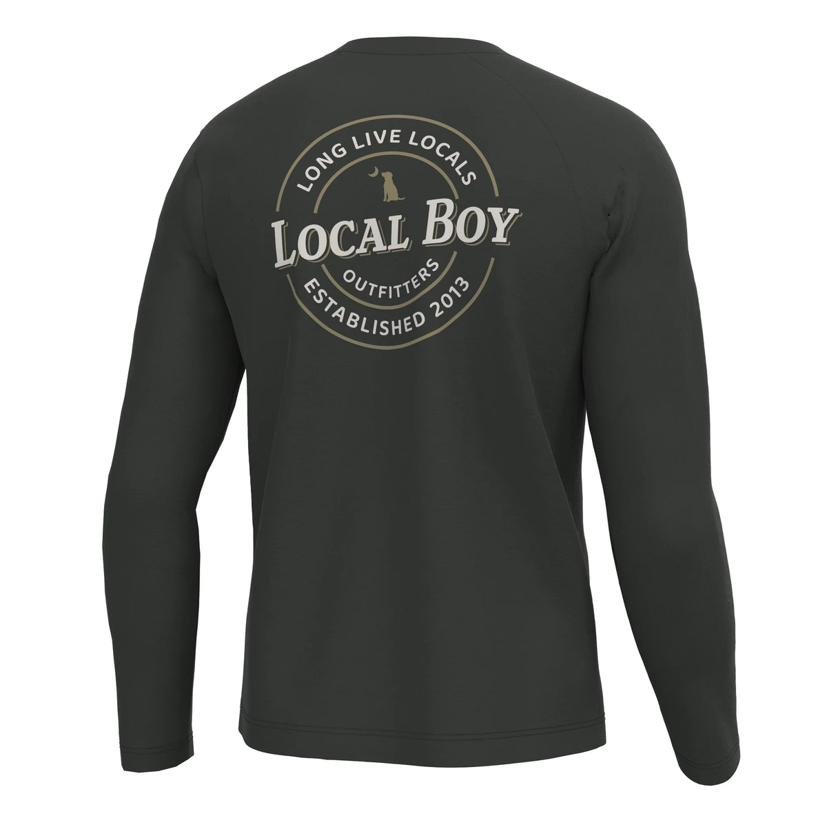 LOCAL BOY OUTFITTERS Men's Tees GRAY / S Local Boy High Badge OD Long Sleeve Heather Performance Shirt L1410008GRY