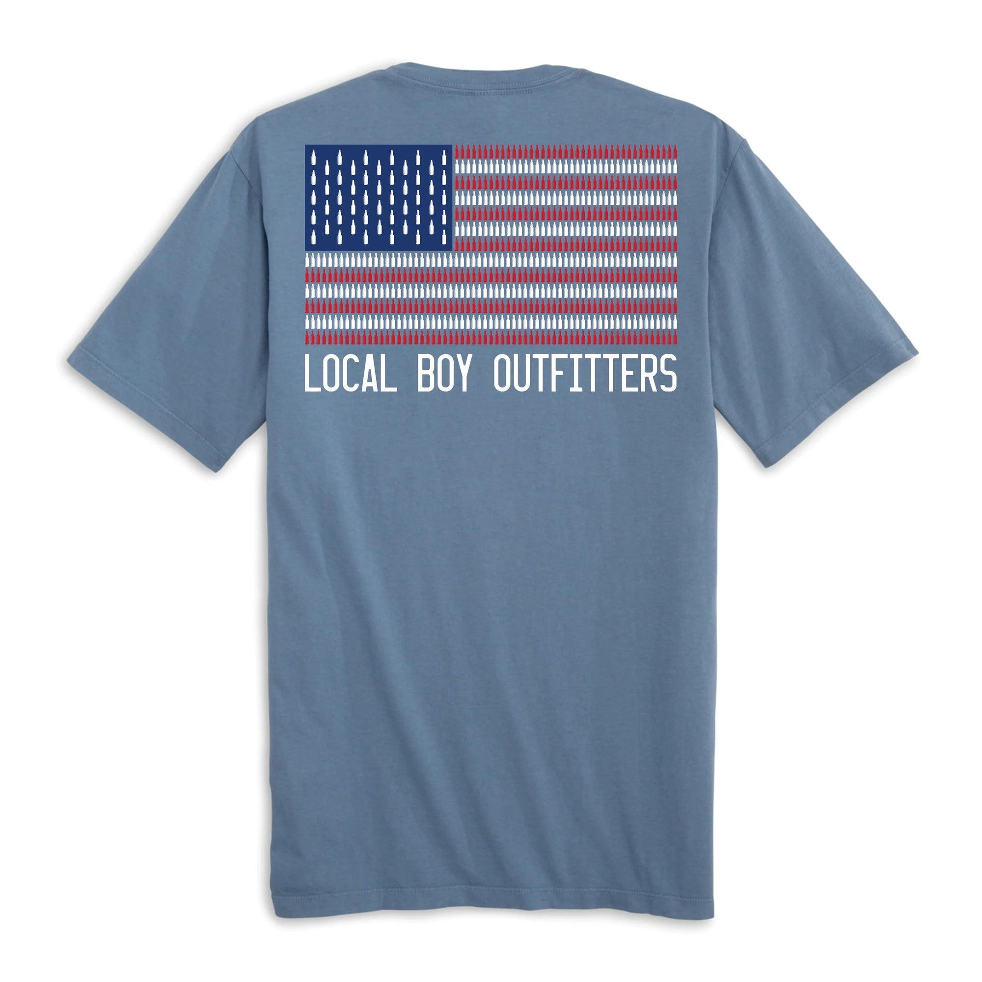 LOCAL BOY OUTFITTERS Men's Tees Local Boy Bottle Flag T-Shirt || David's Clothing