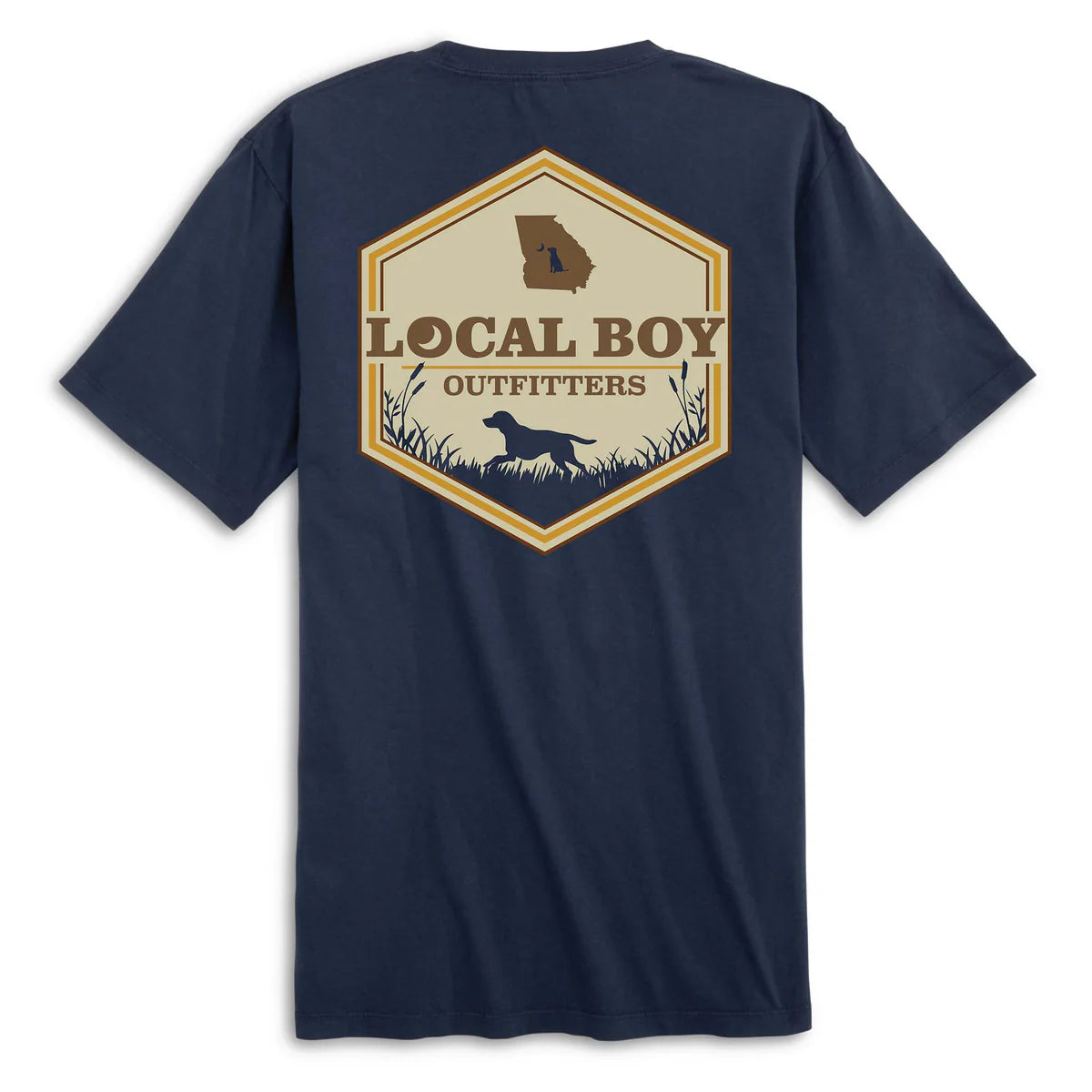 LOCAL BOY OUTFITTERS Men's Tees Local Boy Georgia Hexagon Short Sleeve T-Shirt