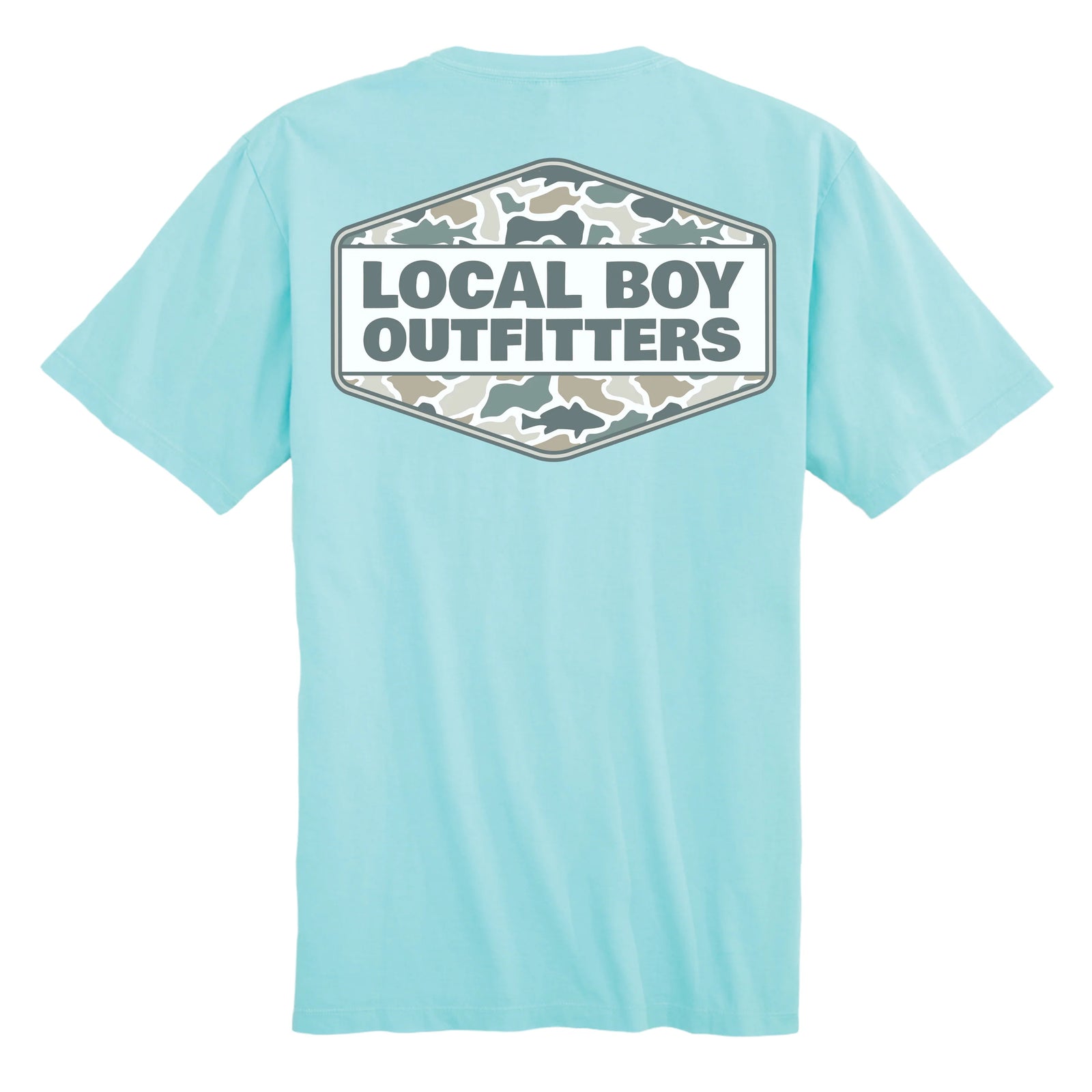 LOCAL BOY OUTFITTERS Men's Tees Local Boy Men's Fish Camo Diamond Crest T-Shirt