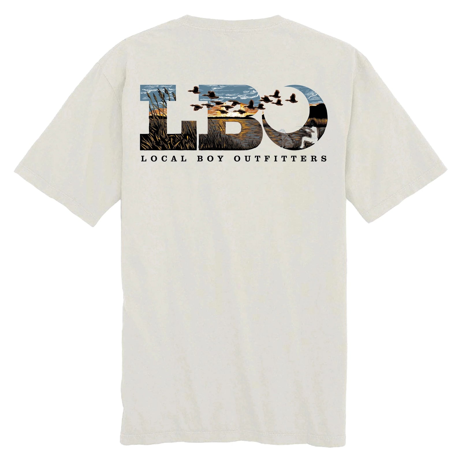 LOCAL BOY OUTFITTERS Men's Tees Local Boy LBO Marsh Scene SS Tee || David's Clothing