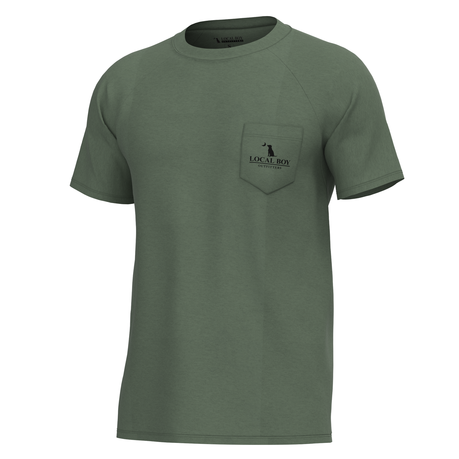 LOCAL BOY OUTFITTERS Men's Tees THYME / S Local Boy Men's Old Signature Short Sleeve Heather Performance Shirt L1410012THY