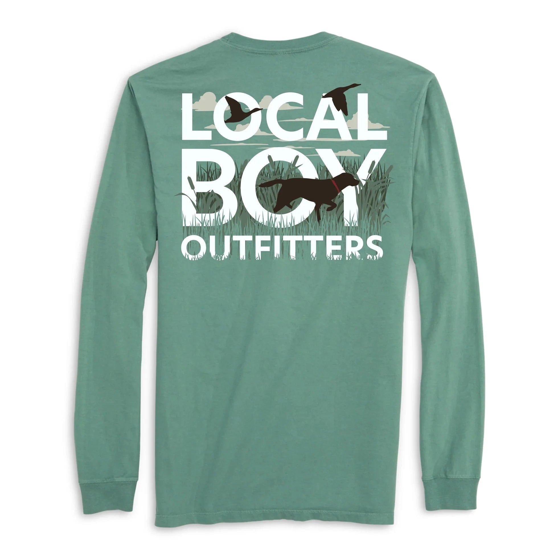LOCAL BOY OUTFITTERS Men's Tees Local Boy Men's Text and Tail L/S T-Shirt