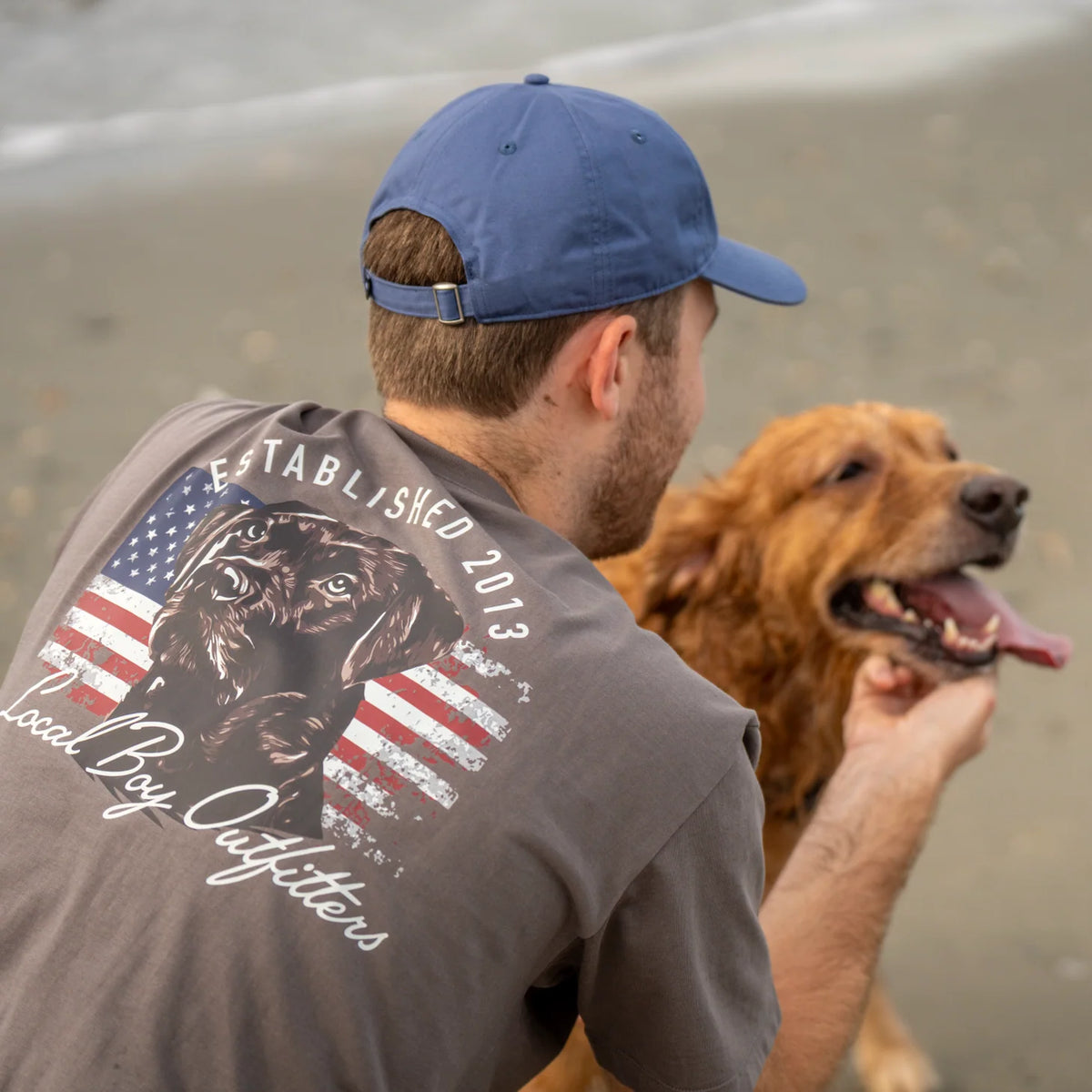 LOCAL BOY OUTFITTERS Men's Tees Local Boy Patriotic Pup T-Shirt