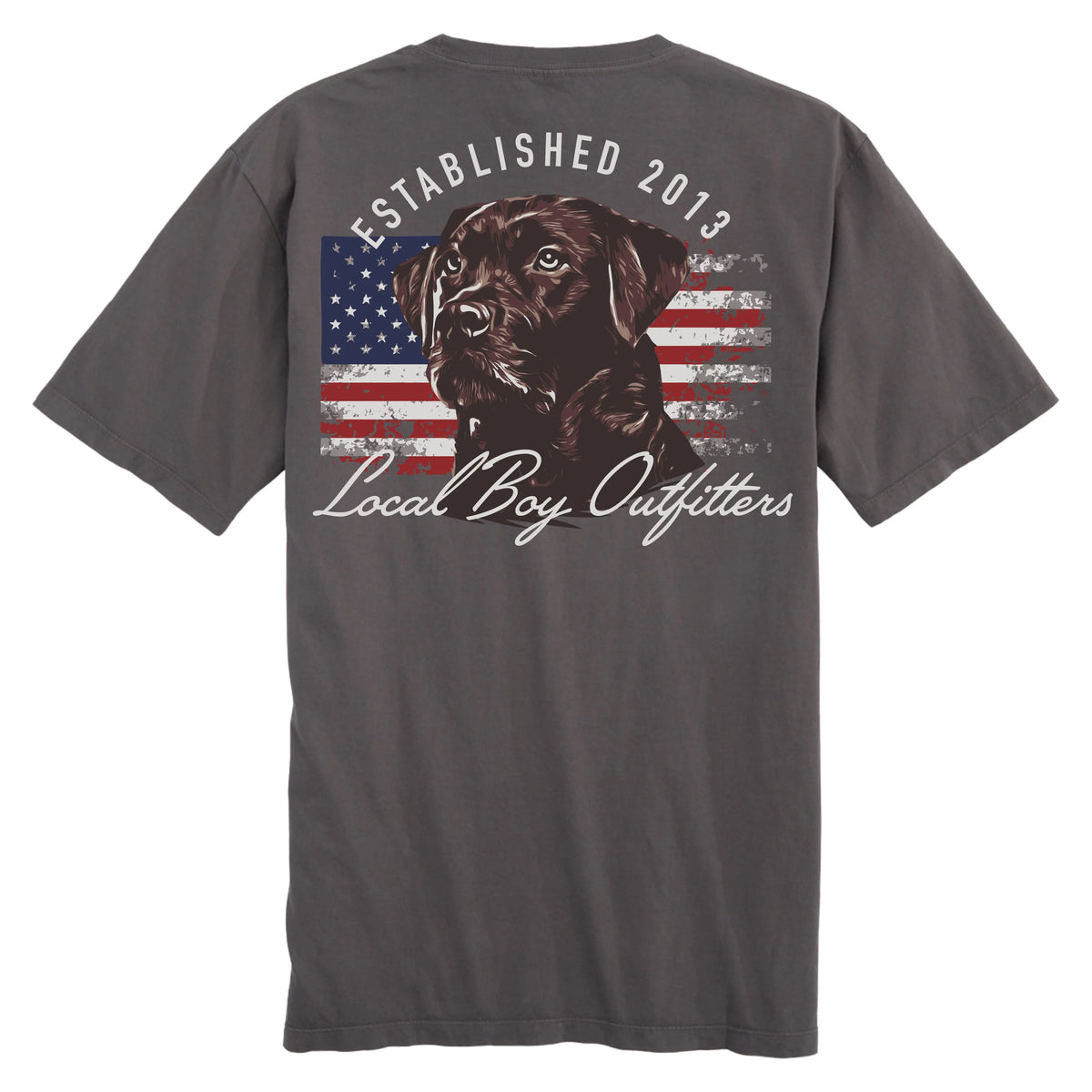 LOCAL BOY OUTFITTERS Men's Tees Local Boy Patriotic Pup T-Shirt