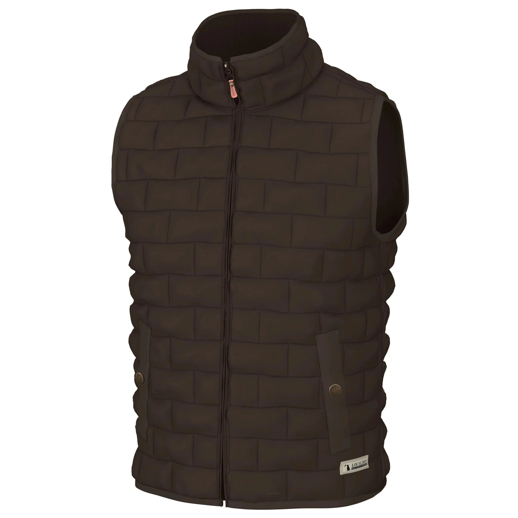 LOCAL BOY OUTFITTERS Mens Jackets COFFEE / S Local Boy Men's Brick Quilted Vest L1300042COF