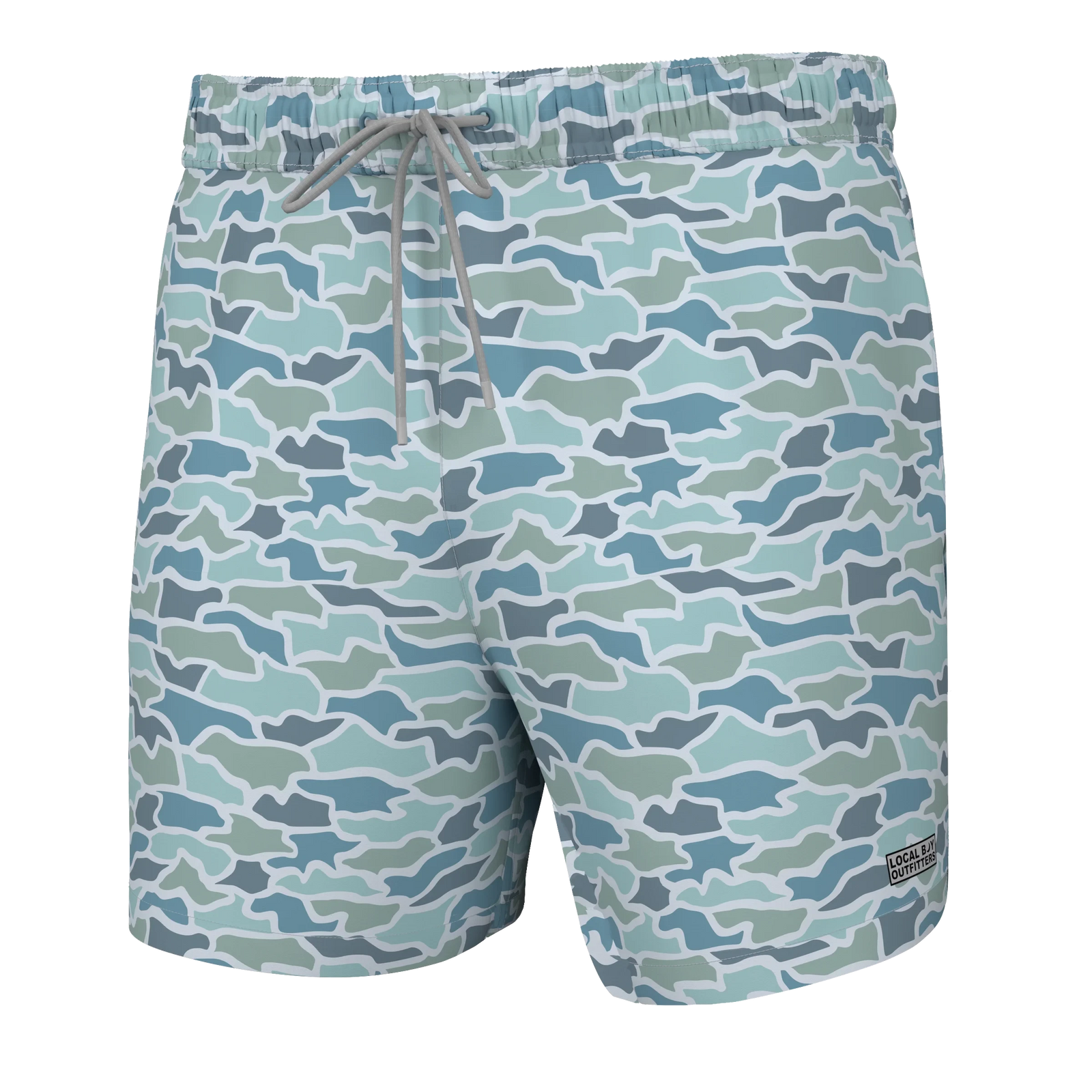 LOCAL BOY OUTFITTERS Mens Shorts COOL GREY / S Local Boy Men's Bayview Swim Trunk || David's Clothing L1600021CGRY