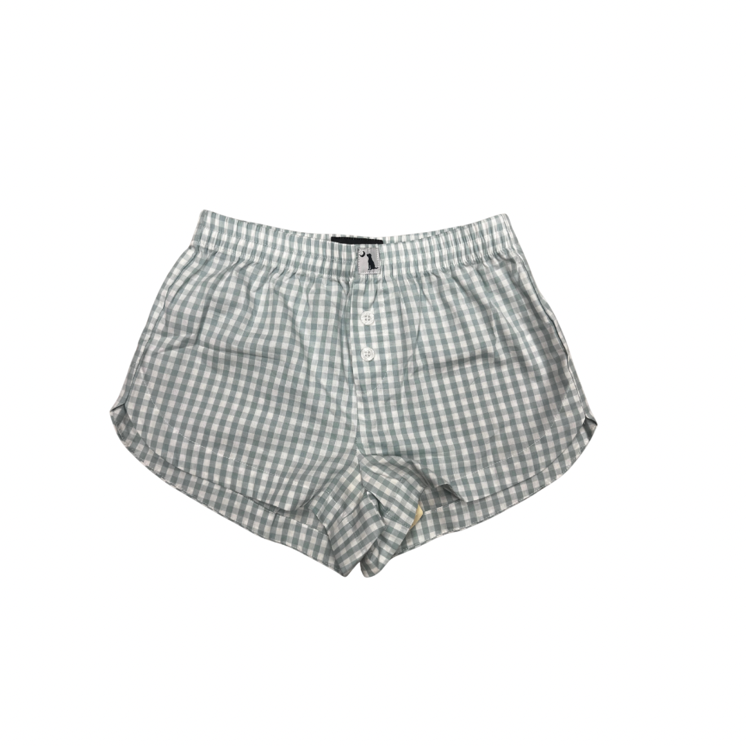 LOCAL GIRL 28-Women's Activewea JADE GRN / M Local Girl Gingham Boxer Short L5160005SS26
