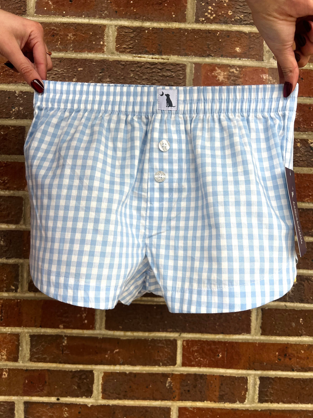 LOCAL GIRL 28-Women's Activewea PERIWINK / XS Local Girl Gingham Boxer Short L5160005SS26