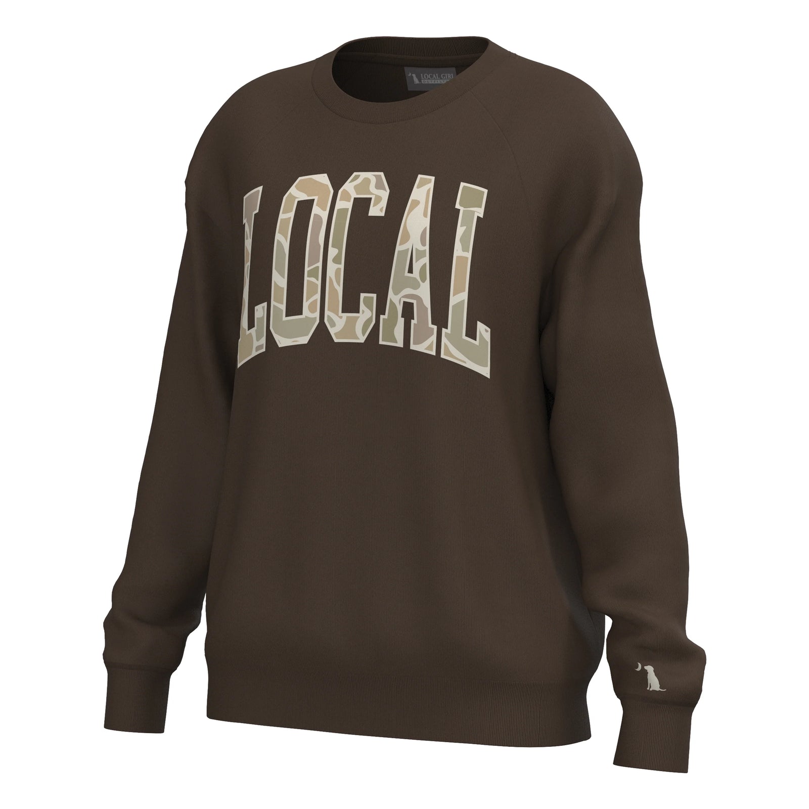 LOCAL GIRL Women's Sweatshirt BLACK / XS Local Girl Crescent Crew L5130024B