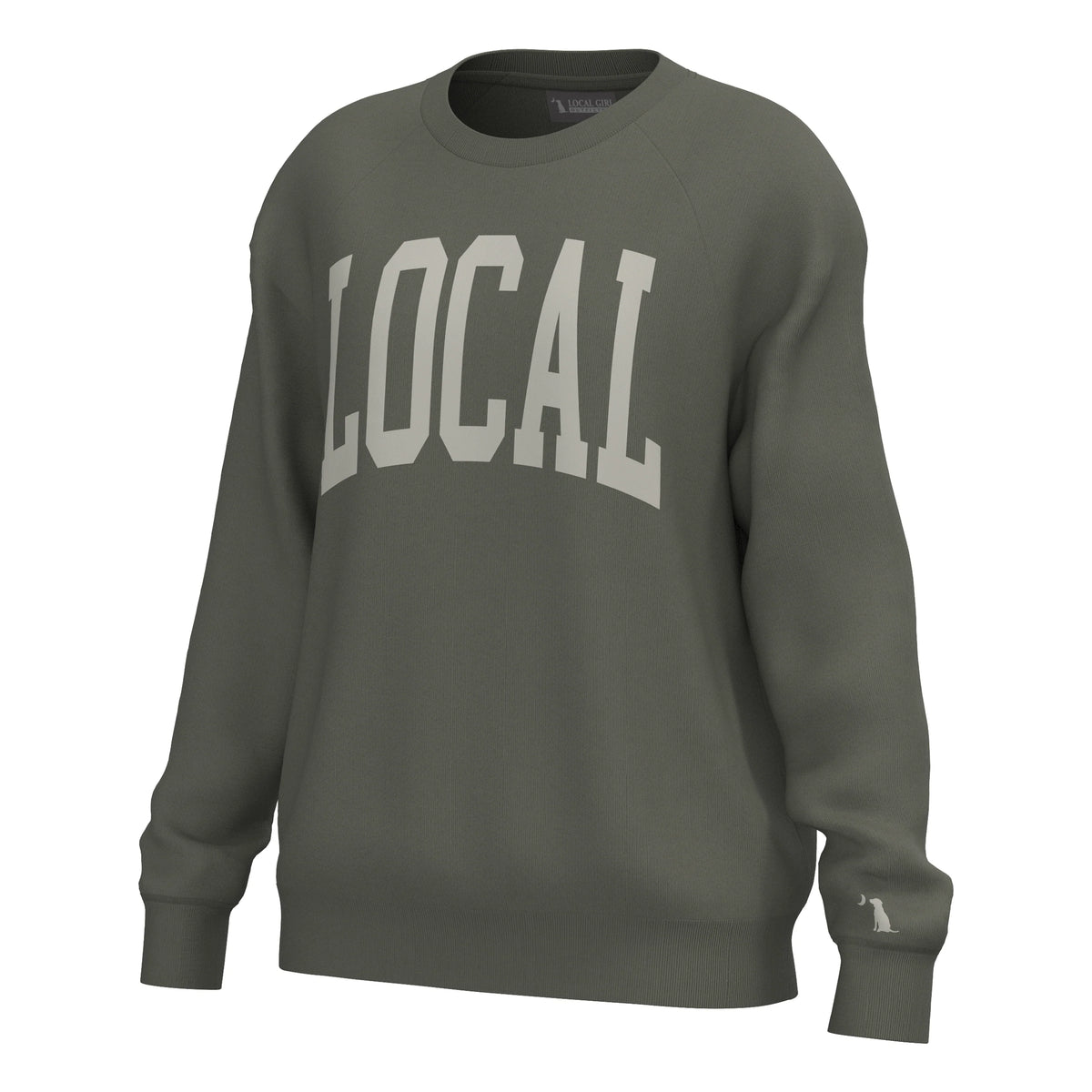 LOCAL GIRL Women's Sweatshirt OLIVE / XS Local Girl Crescent Crew L5130024OLV