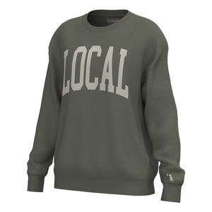 LOCAL GIRL Women's Sweatshirt OLIVE / XS Local Girl Crescent Crew L5130024OLV