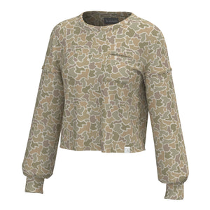 LOCAL GIRL Women's Top XS / FOREST CAMO DESERT Local Girl Women's Revive Crewneck || David's Clothing L5130010