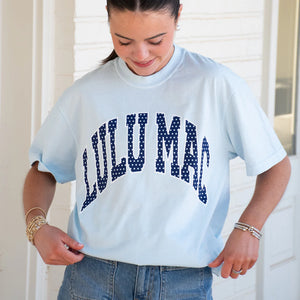 LU LU MAC Women's Tees CHAMBRAY / S Lulu Mac Polka Dot Tee LM-PDC
