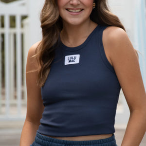 LU LU MAC Women's Top Lulu Mac Tank With Front Patch