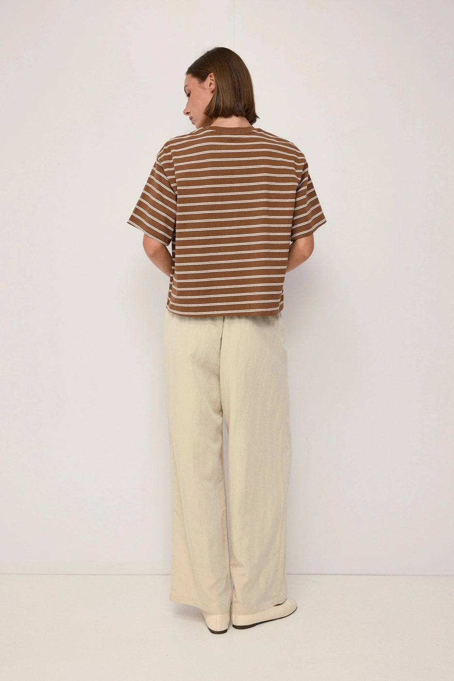 MOD REF CLOTHIN Women's Top Relaxed Striped T-Shirt