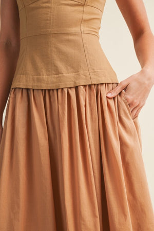 MUSTARD SEED Women's Dresses Corset Lined Strapless Dress