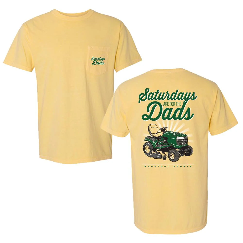 OLD ROW Men's Tees Barstool Sports Saturdays Are For The Dads Riding Mower Pocket Tee