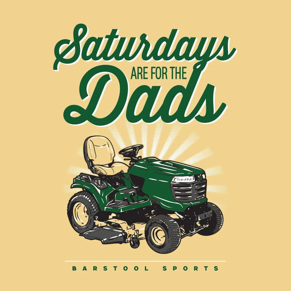 OLD ROW Men's Tees Barstool Sports Saturdays Are For The Dads Riding Mower Pocket Tee