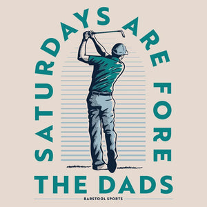OLD ROW Men's Tees Barstool Sports Saturdays Are Fore The Dads Golfer Pocket Tee