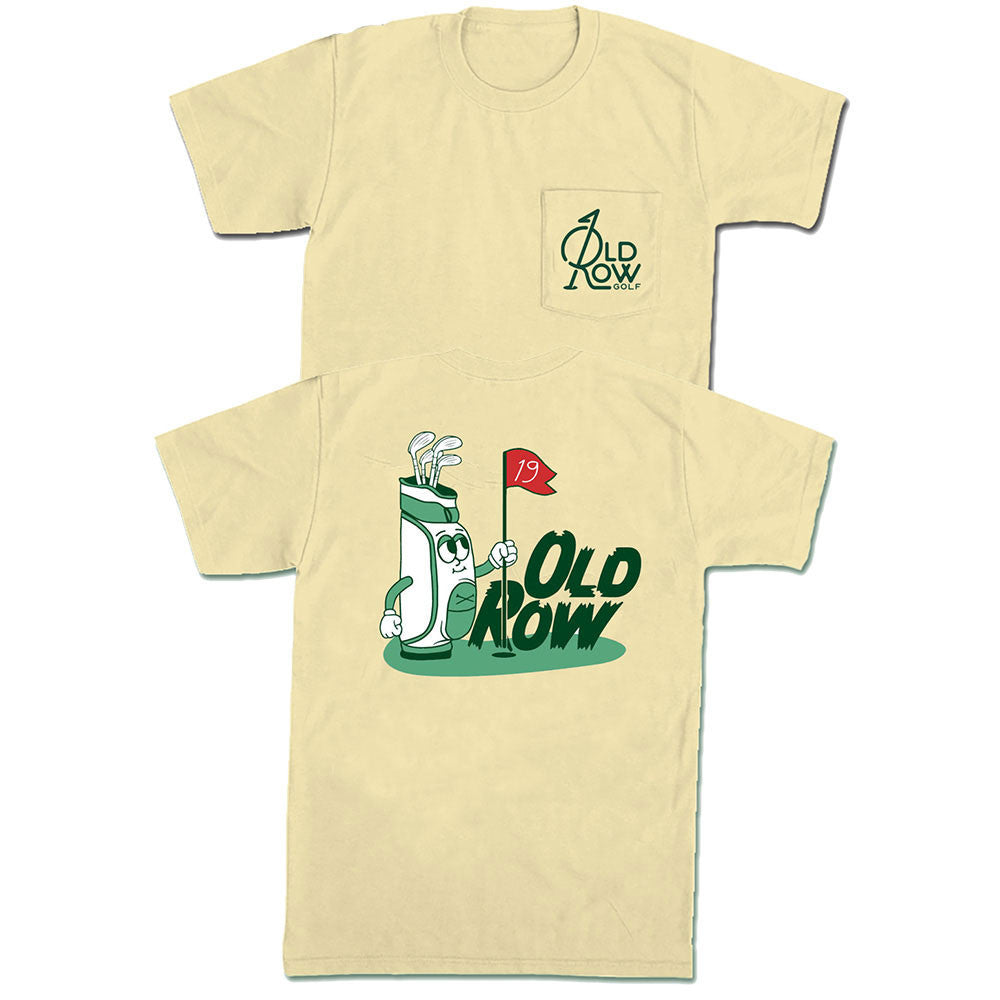 OLD ROW Men's Tees Old Row 19th Hole Golf Bag T-Shirt - Banana
