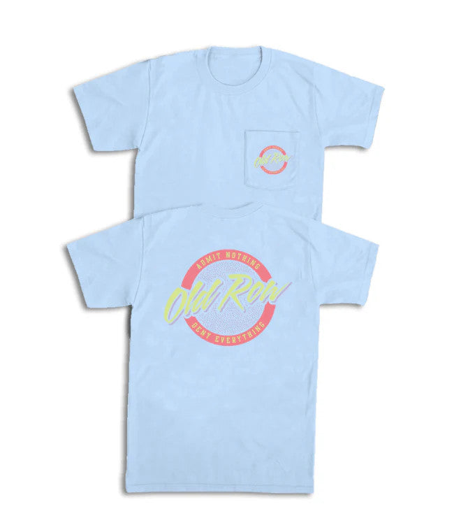 OLD ROW Men's Tees Old Row Men's Circle Logo Pocket Tee - Hydrangea